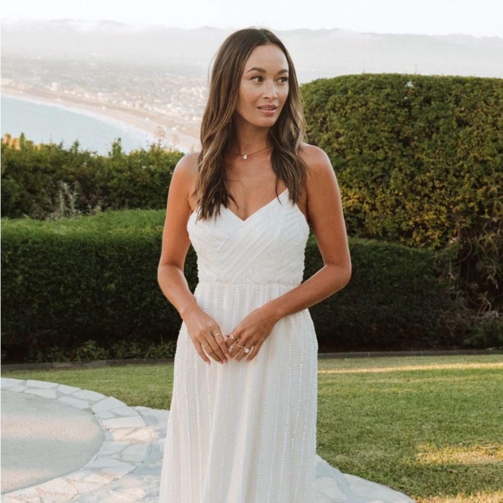 Show Me Your Mumu White Beaded Gala Gown